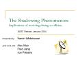The Shadowing Phenomenon: Implications of receiving during a collision PowerPoint PPT Presentation