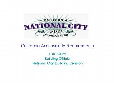 California Accessibility Requirements