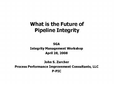 What is the Future of Pipeline Integrity