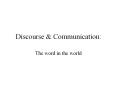 Discourse PowerPoint PPT Presentation