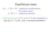 Equilibrium states