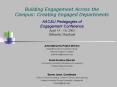 Building Engagement Across the Campus: Creating Engaged Departments AAC PowerPoint PPT Presentation