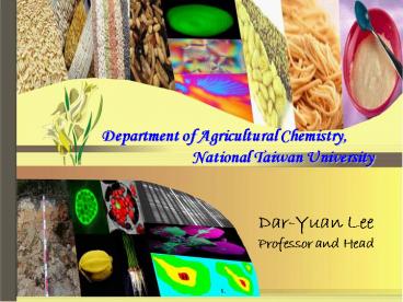 Department of Agricultural Chemistry,