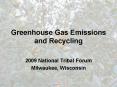 Greenhouse Gas Emissions and Recycling PowerPoint PPT Presentation