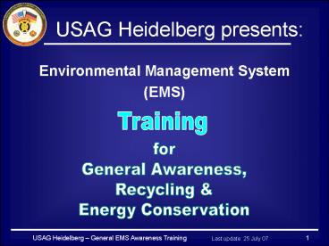 USAG Heidelberg presents: