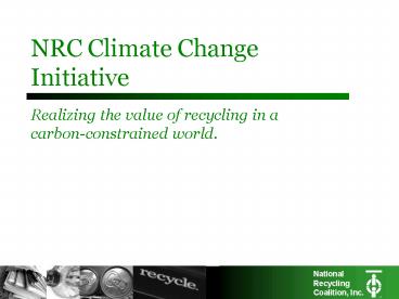 NRC Climate Change Initiative