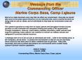 Message from the Commanding Officer Marine Corps Base, Camp Lejeune PowerPoint PPT Presentation