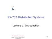 95-702 Distributed Systems