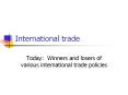 International trade PowerPoint PPT Presentation