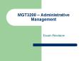 MGT3200 Administrative Management PowerPoint PPT Presentation