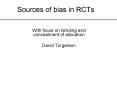 Sources of bias in RCTs PowerPoint PPT Presentation