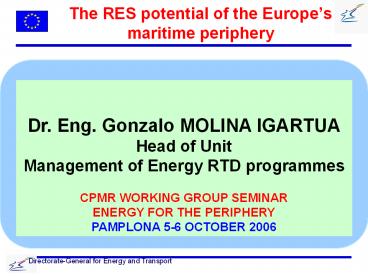 The RES potential of the Europe