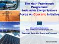 The sixth Framework Programme Sustainable Energy Systems Focus on Concerto initiative PowerPoint PPT Presentation