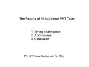 The Results of 10 Additional PMT Tests