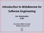 Introduction to Middleware for Software Engineering