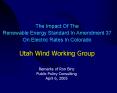 The Impact Of The Renewable Energy Standard In Amendment 37 On Electric Rates In Colorado Utah Wind PowerPoint PPT Presentation