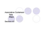 Associative Containers Sets Maps Section 4'8