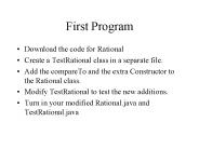 First Program