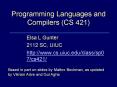 Programming Languages and Compilers CS 421 PowerPoint PPT Presentation