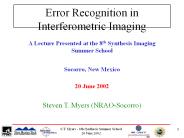 Error Recognition in Interferometric Imaging