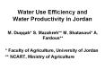 Water Use Efficiency and Water Productivity in Jordan PowerPoint PPT Presentation