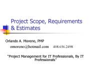 Project Scope, Requirements