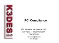 PCI Compliance PowerPoint PPT Presentation