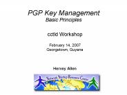 PGP Key Management Basic Principles