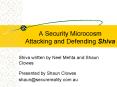 A Security Microcosm Attacking and Defending Shiva PowerPoint PPT Presentation