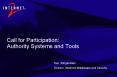 Call for Participation: Authority Systems and Tools PowerPoint PPT Presentation