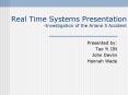Real Time Systems Presentation Investigation of the Ariane 5 Accident PowerPoint PPT Presentation