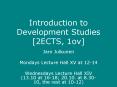 Introduction to Development Studies 2ECTS, 1ov PowerPoint PPT Presentation