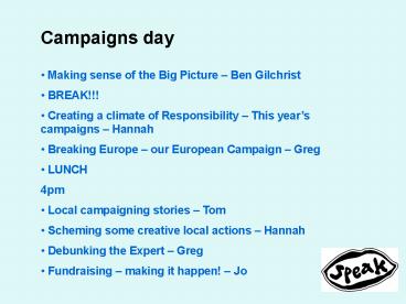 Campaigns day