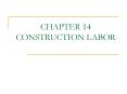 CHAPTER 14 CONSTRUCTION LABOR PowerPoint PPT Presentation