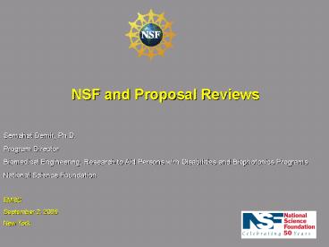 NSF and Proposal Reviews