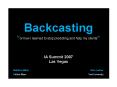 Backcasting or how I learned to stop predicting and help my clients PowerPoint PPT Presentation