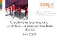 Creativity in learning and practice  PowerPoint PPT Presentation