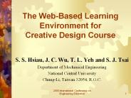The Web-Based Learning Environment for Creative Design Course