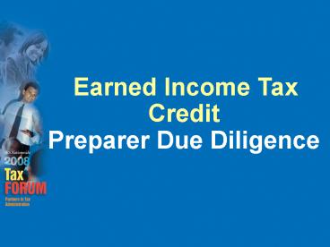 Earned Income Tax Credit presentation | free to view
