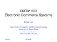 EMTM 553 Electronic Commerce Systems PowerPoint PPT Presentation