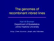 The genomes of recombinant inbred lines