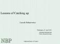 Lessons of Catching up PowerPoint PPT Presentation