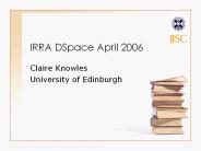 IRRA DSpace April 2006