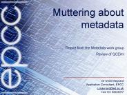 Muttering about metadata
