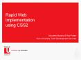 Rapid Web Implementation using CSS2 PowerPoint PPT Presentation