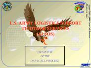 U'S' ARMY LOGISTICS SUPPORT TO OTHER SERVICES ALSOS