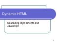 Dynamic HTML PowerPoint PPT Presentation