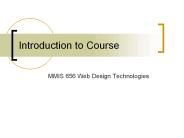 Introduction to Course