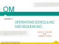 OPERATIONS SCHEDULING AND SEQUENCING PowerPoint PPT Presentation