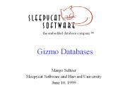 Gizmo Databases